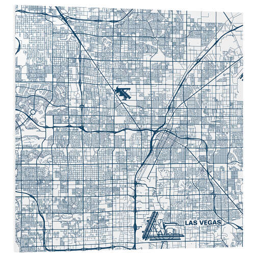 Obraz na PCV Map of Las Vegas