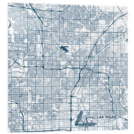 Foam board print Map of Las Vegas