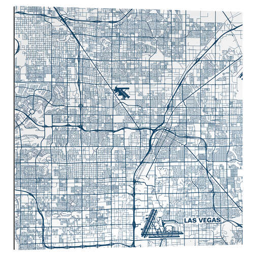 Gallery print Map of Las Vegas