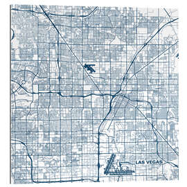 Stampa su plexi-alluminio Mappa di Las Vegas