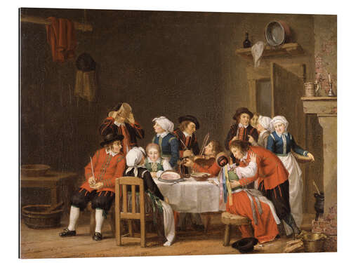 Gallery print Sociable scene in a farmhouse