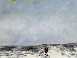 Magnettafel Moorlandschaft mit Kutsche