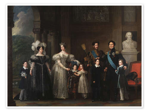 Póster Carlos XIV. Suecia, familia