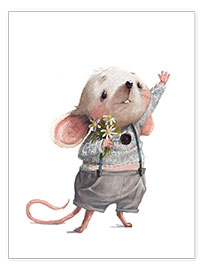 Wall print  Greetings from the mouse - Eve Farb