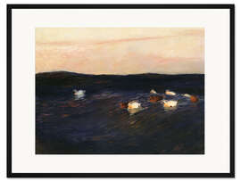 Gerahmter Kunstdruck Eiderenten