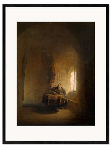 Framed art print Reading philosopher