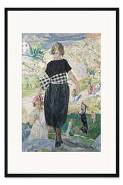 Gerahmter Kunstdruck Springender Hund