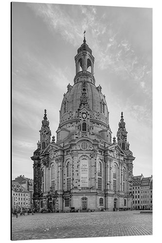 Alumiinitaulu Frauenkirche in Dresden black and white