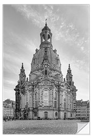 Wall sticker Frauenkirche in Dresden black and white