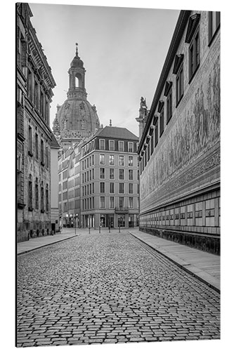 Alumiinitaulu Procession of princes in Dresden black and white