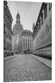 Magnettafel Fürstenzug in Dresden schwarz-weiß