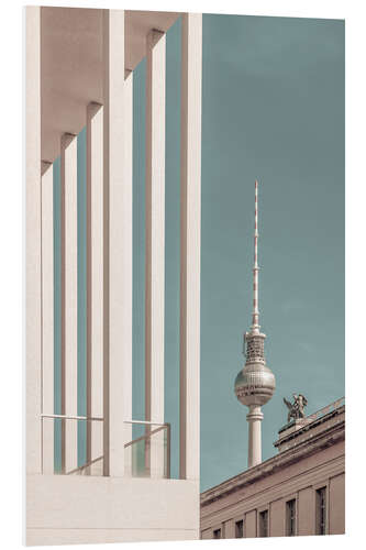 Foam board print TV tower & Museum Island in Berlin