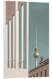 Foam board print TV tower &amp; Museum Island in Berlin