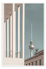 Poster  Torre della televisione e Isola dei Musei di Berlino - Melanie Viola