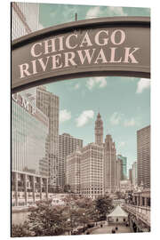 Magnettafel Am Ufer des Chicago River