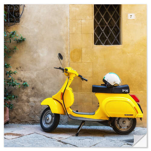 Wall sticker Yellow scooter