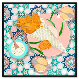 Gerahmter Kunstdruck Chili Pakora