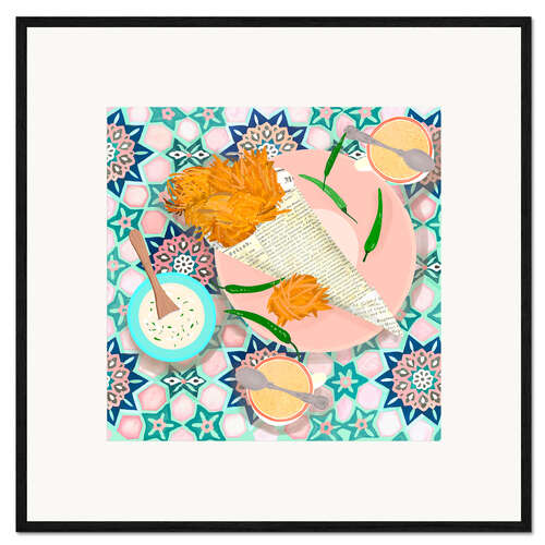 Gerahmter Kunstdruck Chili Pakora