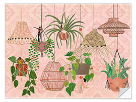 Muursticker Wicker Shades, Plants and Elvens