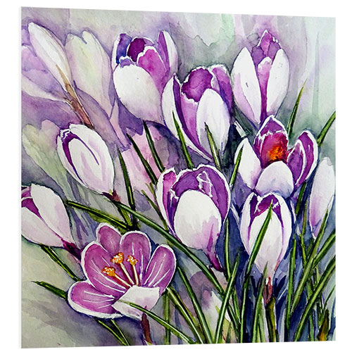 Foam board print Crocuses