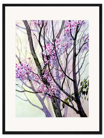 Gerahmter Kunstdruck Blühender Pflaumenbaum