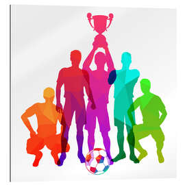 Gallery print Soccer Players Colourful Silhouettes II