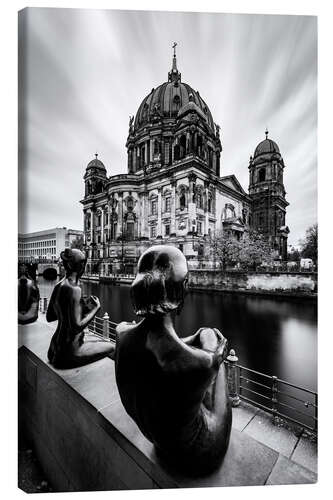 Canvas print Statues in front of the Berlin Cathedral