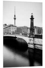 PVC print Spree looks at Berlin Fernsehturm