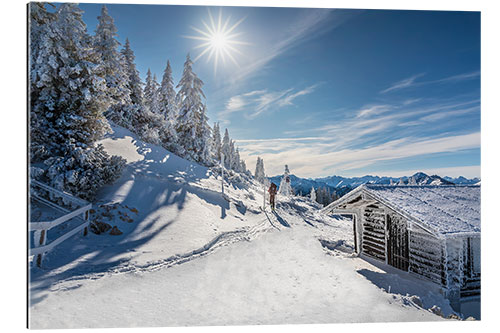 Gallery print Ski tour on Tegelberg in Bavaria