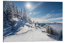 Magnettafel Skitour am Tegelberg im Bayern