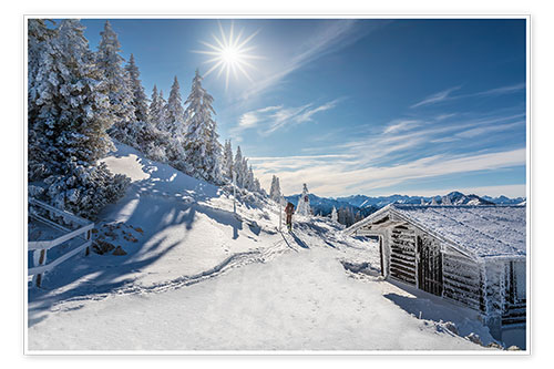 Poster Ski tour on Tegelberg in Bavaria