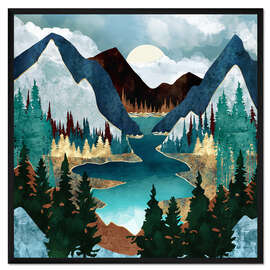 Gerahmter Kunstdruck Fluss Vista - SpaceFrog Designs