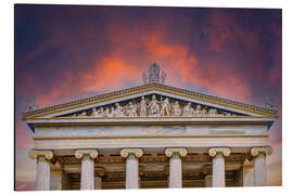 Aluminium print Sculptures of ancient Greek Gods on a temple