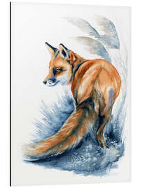 Aluminium print Fox in the Reeds