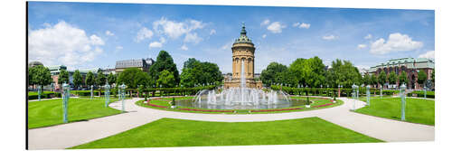 Stampa su alluminio Torre dell'acqua di Mannheim sulla Friedrichsplatz