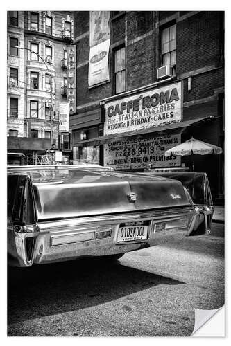 Selvklæbende plakat Black Manhattan - Old Cadillac