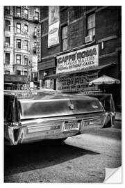 Selvklebende plakat Black Manhattan - Old Cadillac