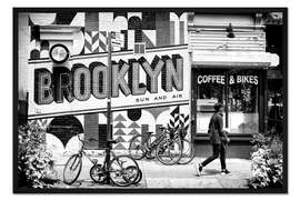 Gerahmter Kunstdruck Schwarzes Manhattan - Brooklyn-Kaffee