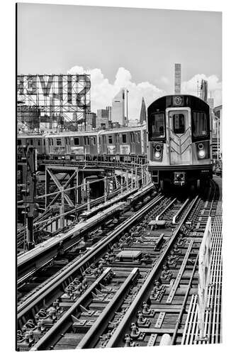 Aluminium print Black Manhattan - Line 7 Queens