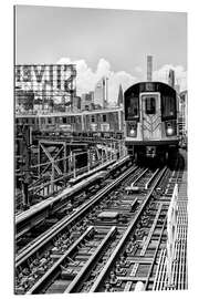 Tableau en plexi-alu Manhattan noir - Ligne 7 Queens