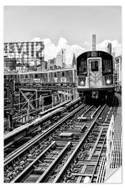 Wall sticker Black Manhattan - Line 7 Queens