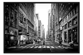 Gerahmter Kunstdruck Schwarzes Manhattan - Madison Avenue