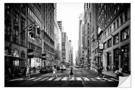 Selvklebende plakat Black Manhattan - Madison Avenue