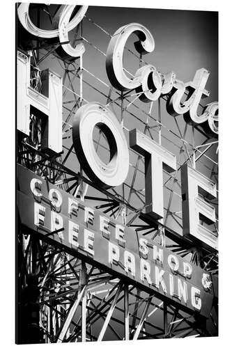 Aluminiumsbilde Black Nevada - Vegas Hotel Sign