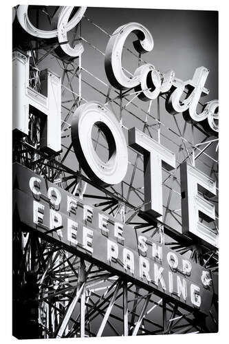 Lienzo Negro Nevada - Vegas Hotel Sign