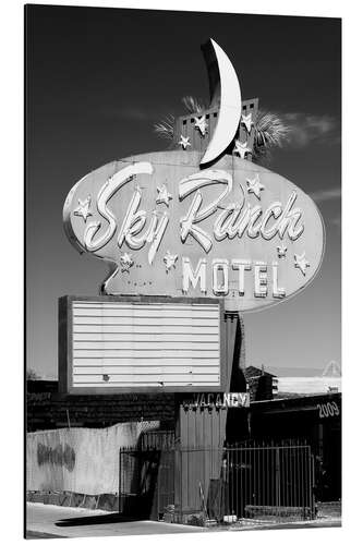 Quadro em alumínio Black Nevada - Vegas Sky Ranch Motel