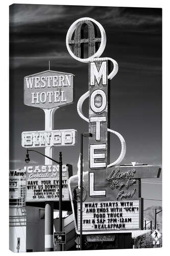 Canvas print Black Nevada - Vegas Bingo Motel