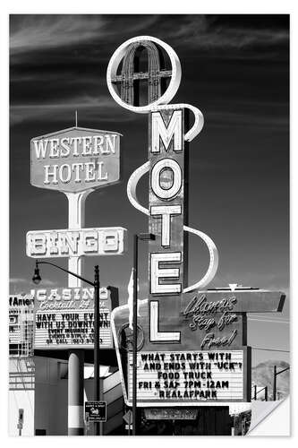 Selvklæbende plakat Black Nevada - Vegas Bingo Motel