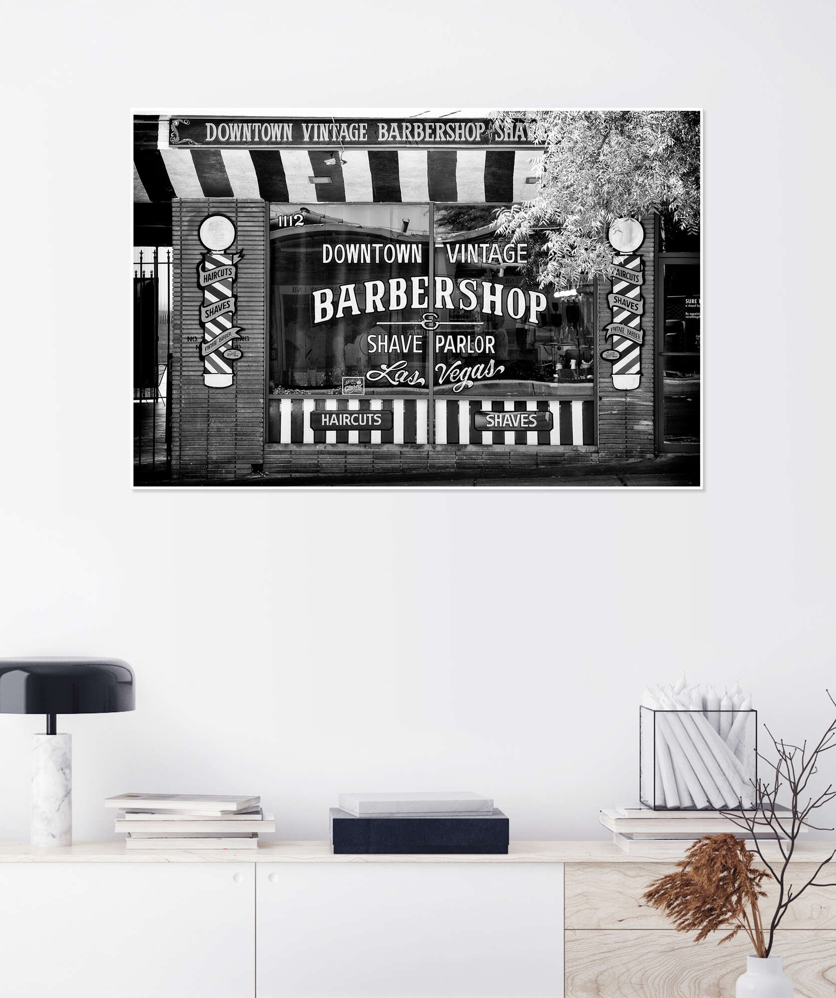 Black Nevada Series - Barbershop Las - Art Print