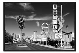 Gerahmter Kunstdruck Schwarzes Nevada - altes Vegas